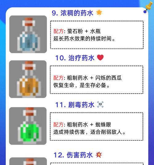 《我的世界》中如何制作药水？药水的配方和作用是什么？  第2张